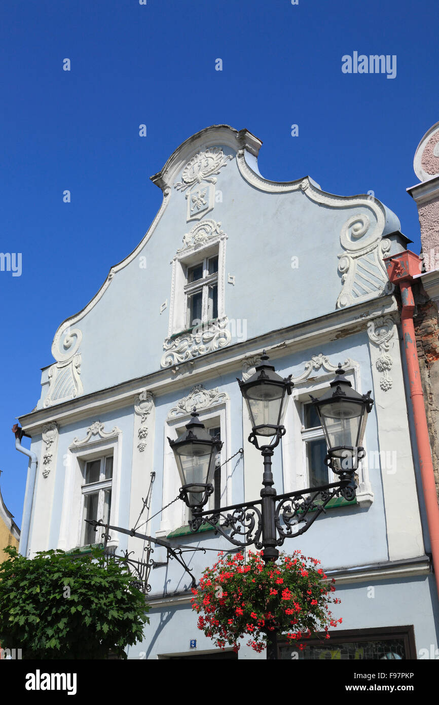 House at  market square Rynek, Glogowek (Oberglogau), Slask, Poland, Europe Stock Photo