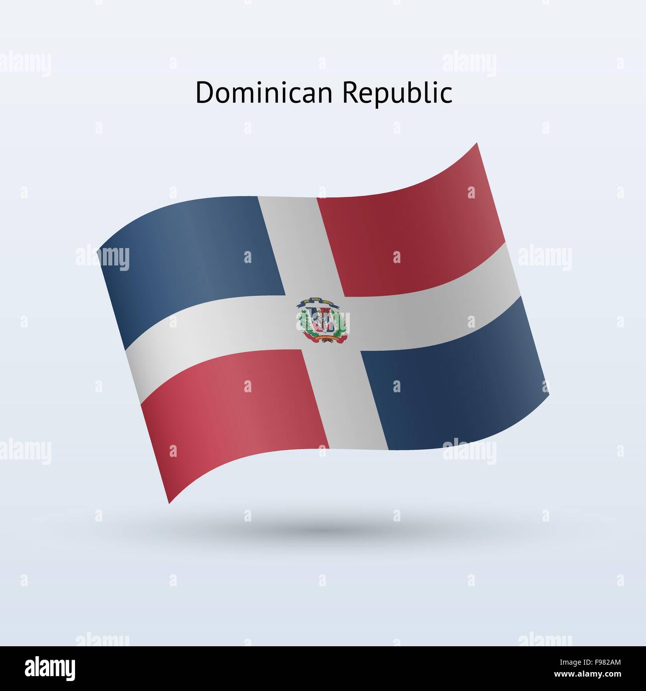 Dominican Republic flag waving form Stock Vector Image &amp; Art - Alamy