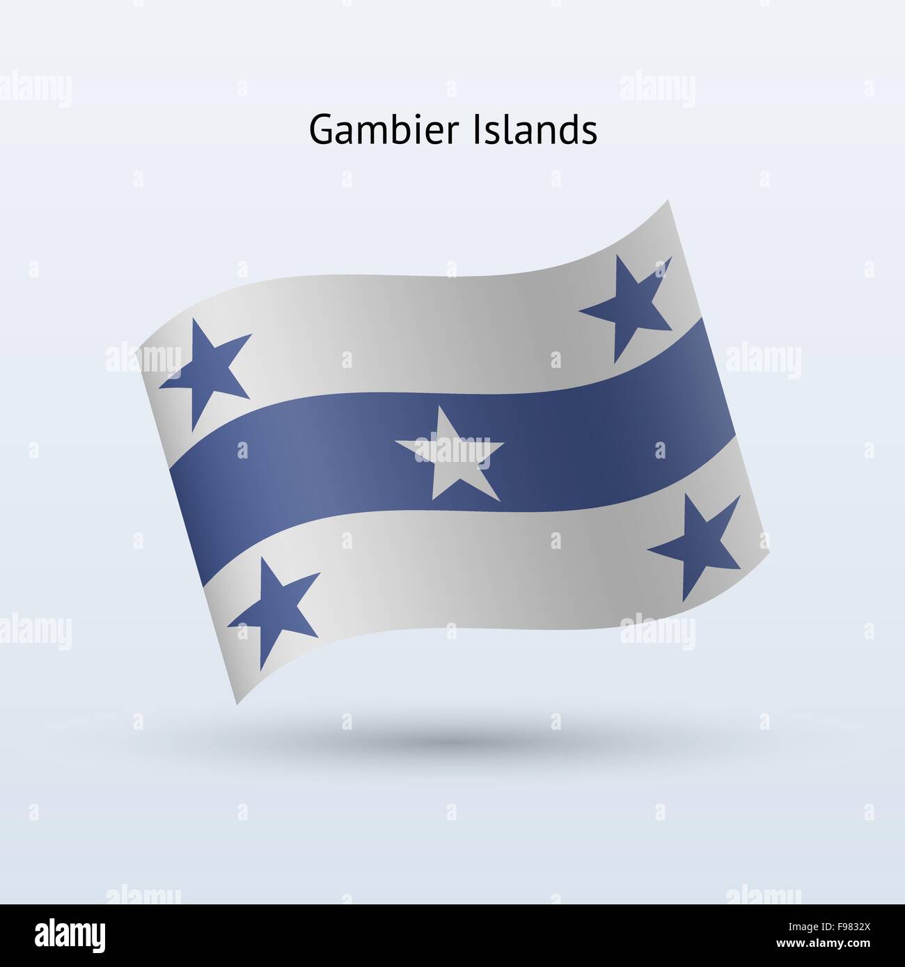 Gambier Islands flag waving form Stock Vector Image & Art Alamy