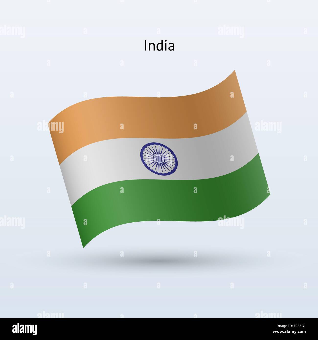 India flag waving form. Vector illustration Stock Vector Image & Art ...