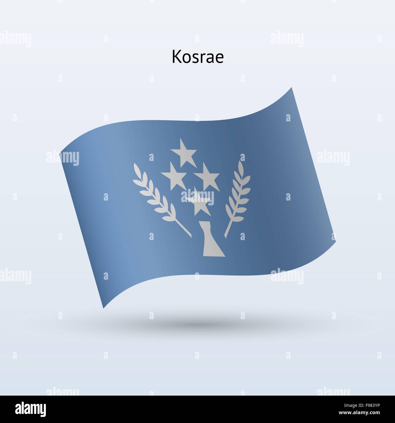 Kosrae flag waving form. Vector illustration Stock Vector Image & Art ...