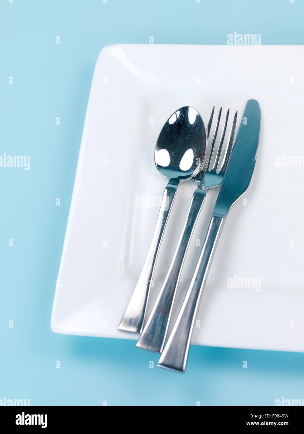 Plates and Cutlery Stock Photo Alamy