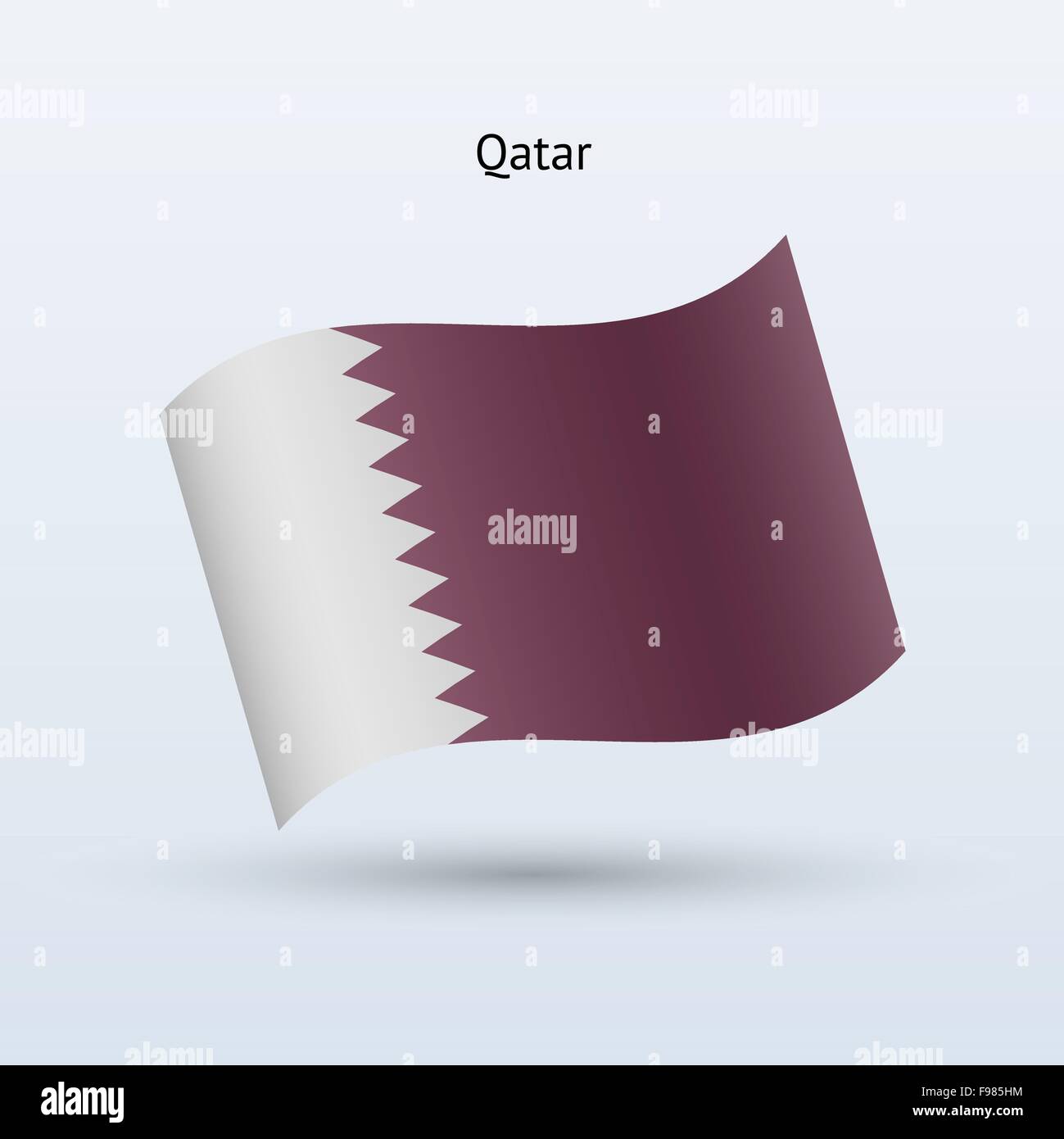Qatar flag waving form. Vector illustration Stock Vector Image & Art ...