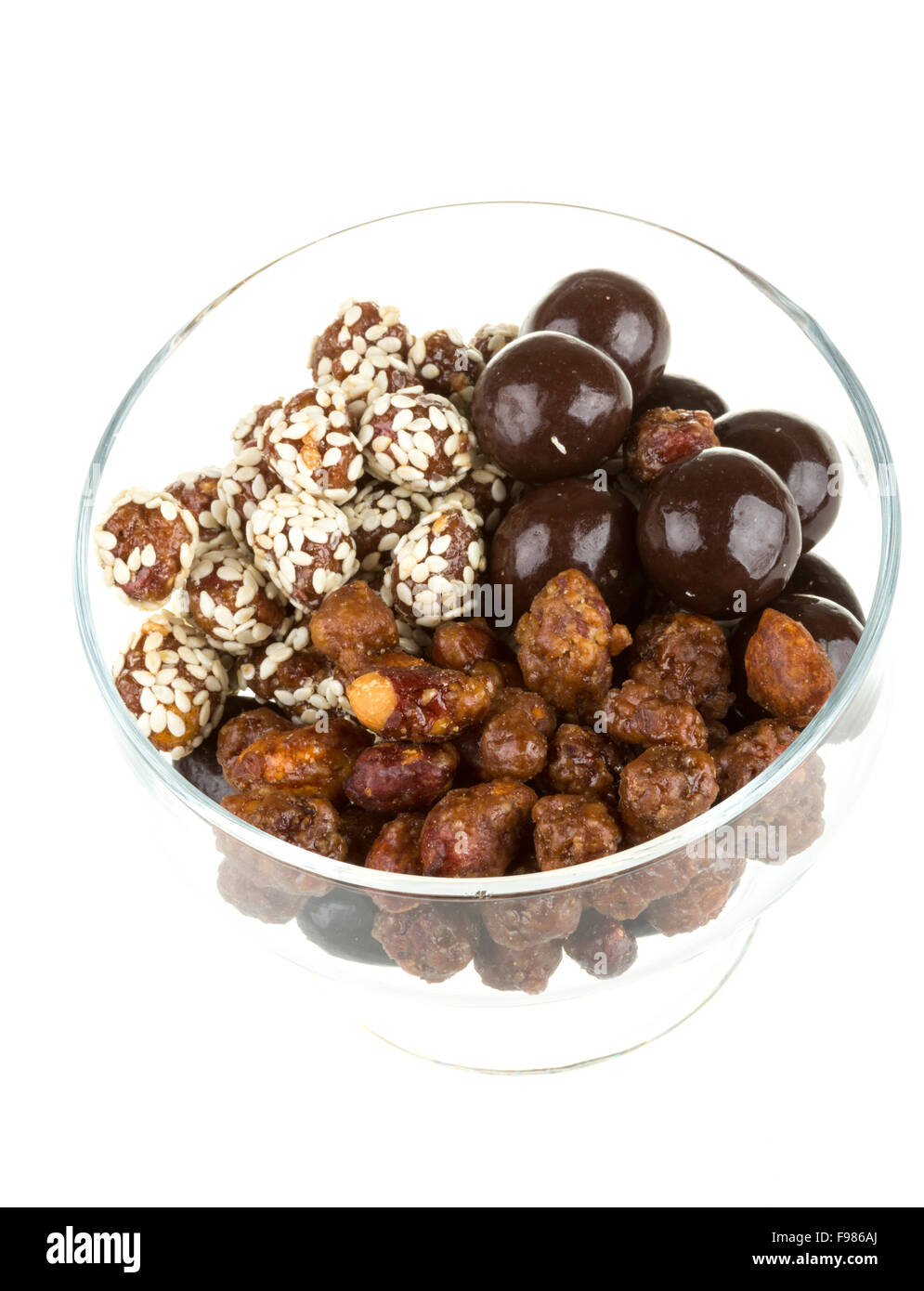 Chocolate covered nuts Stock Photo Alamy