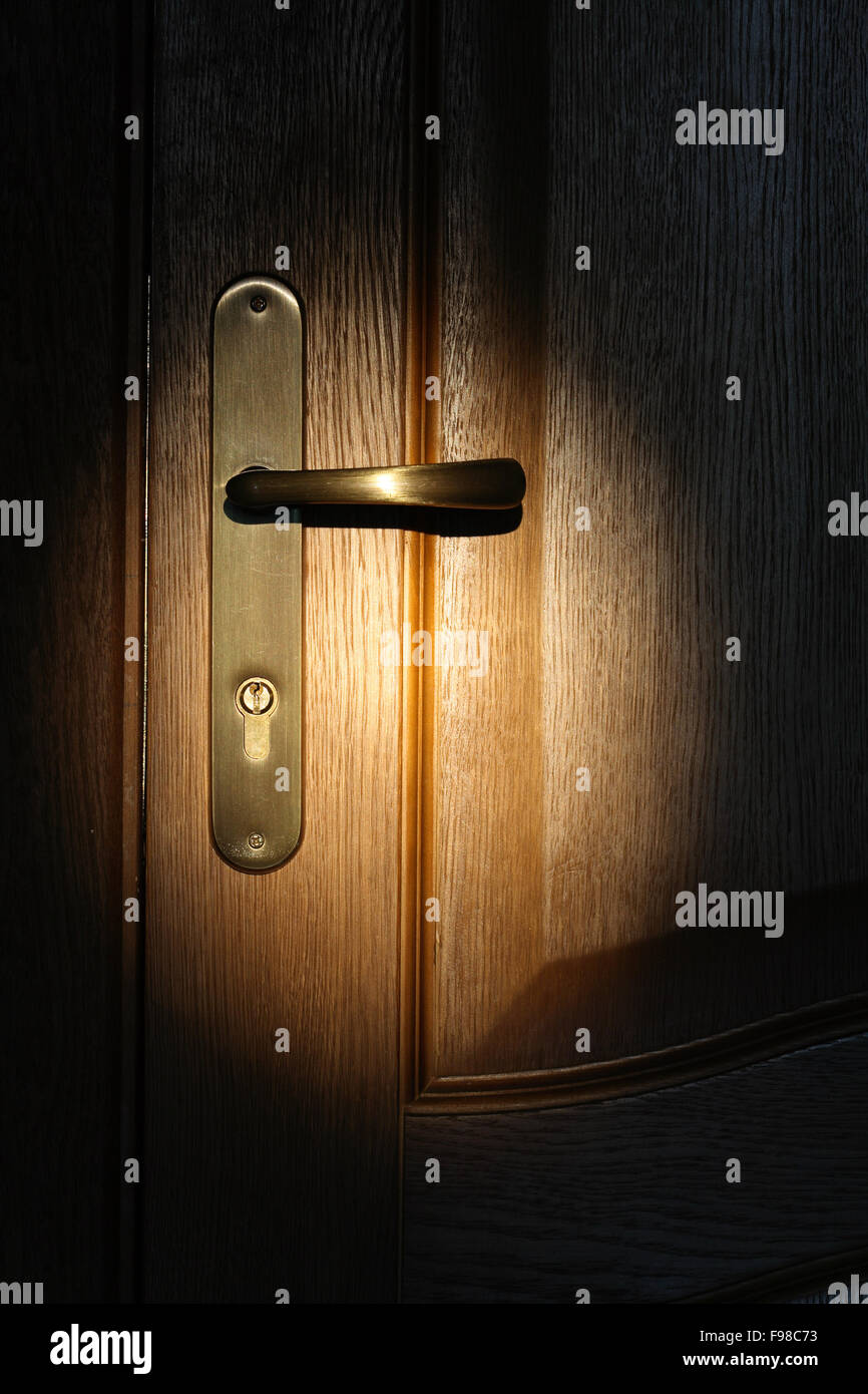 Door In Night Stock Photo Alamy