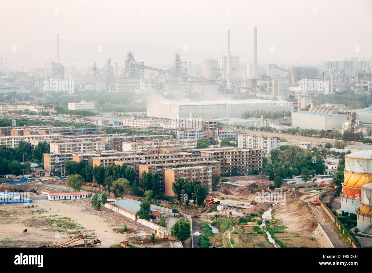 Taiyuan, Shanxi province, China - The view of Taiyuan city in the daytime. Stock Photo