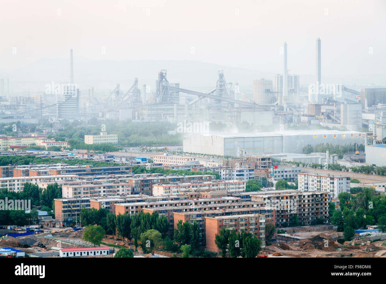 Taiyuan, Shanxi province, China - The view of Taiyuan city in the daytime. Stock Photo