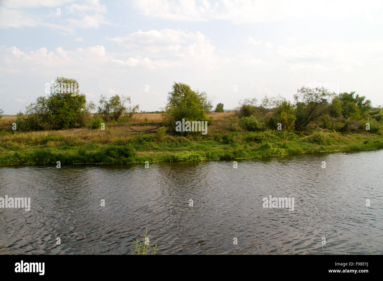 view of the beautiful river and forest Stock Photo - Alamy