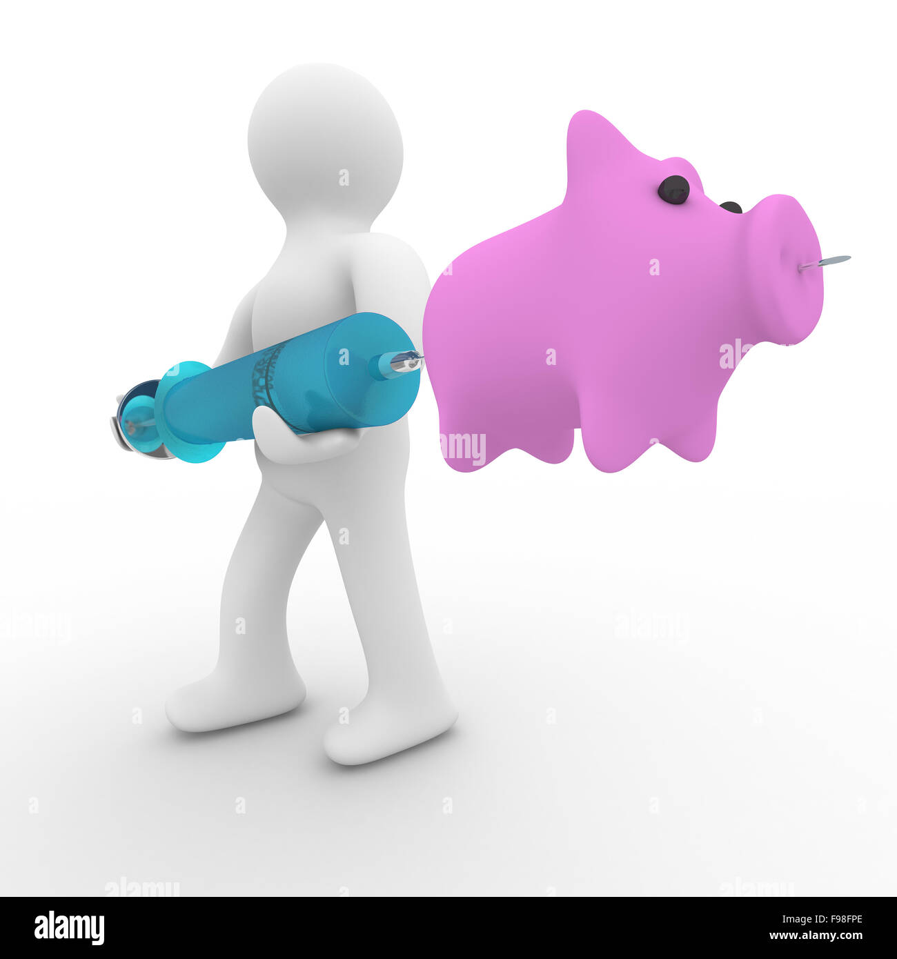 doctor puts injection to pig. Isolated 3D image Stock Photo - Alamy