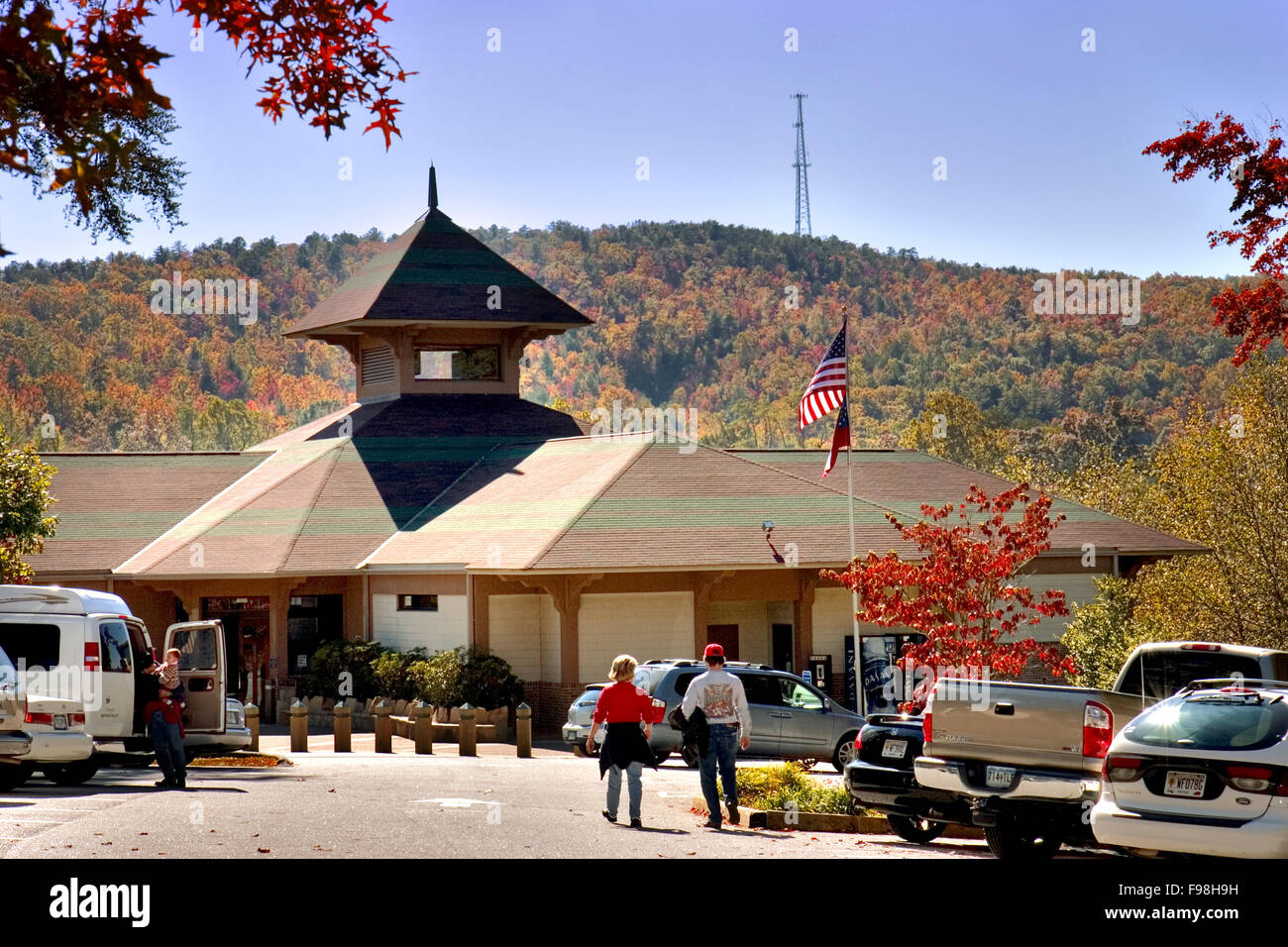 Visitor center at Tallulah Gorge State Park in the North Georgia Mountains Stock Photo