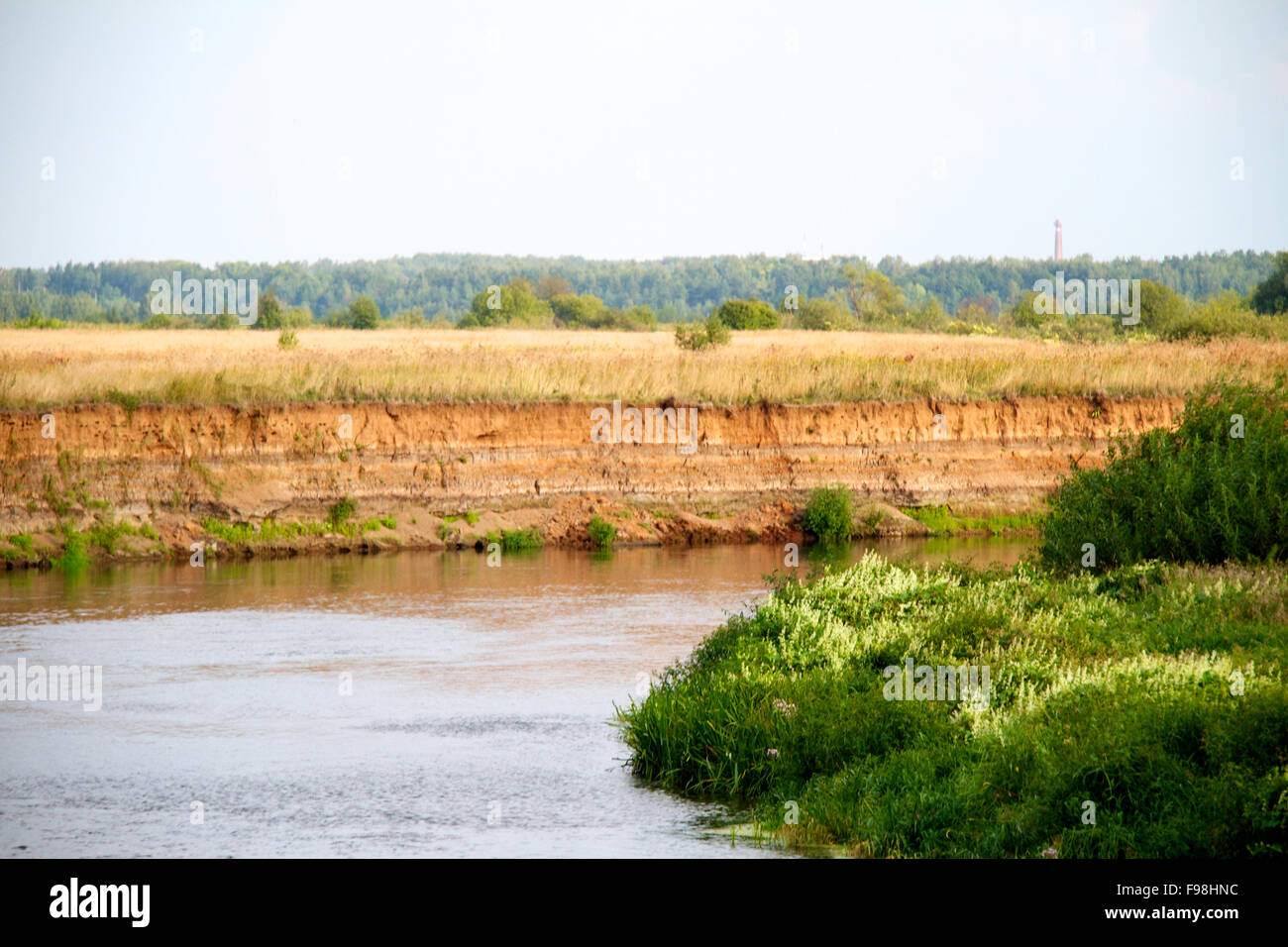 view of the beautiful river and forest Stock Photo - Alamy
