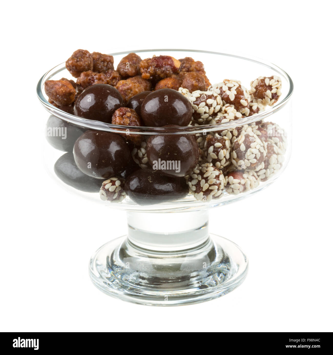 Chocolate covered nuts Stock Photo Alamy