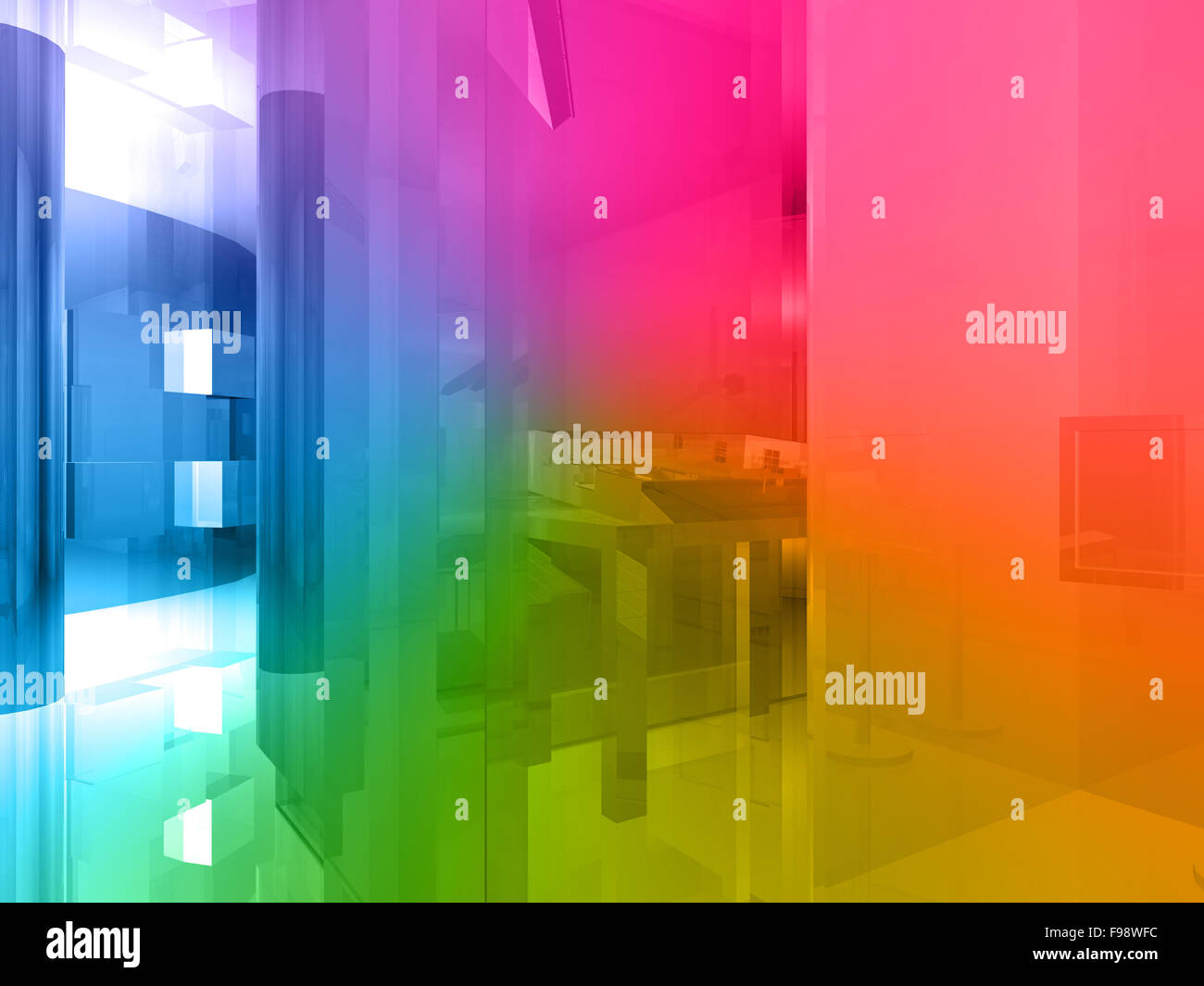 Color Code Open Space conceptual architecture, open space of colors Stock Photo - Alamy