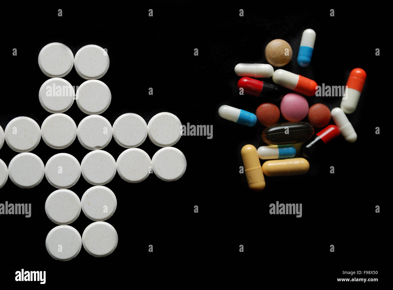 pharmacy concept with pills Stock Photo