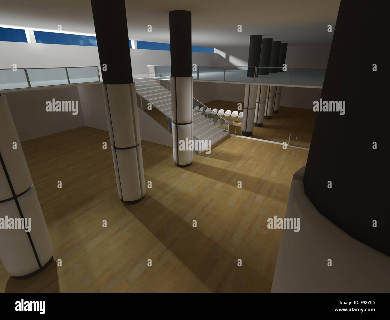 Hospital waiting room, conceptual architecture, clean space Stock Photo ...