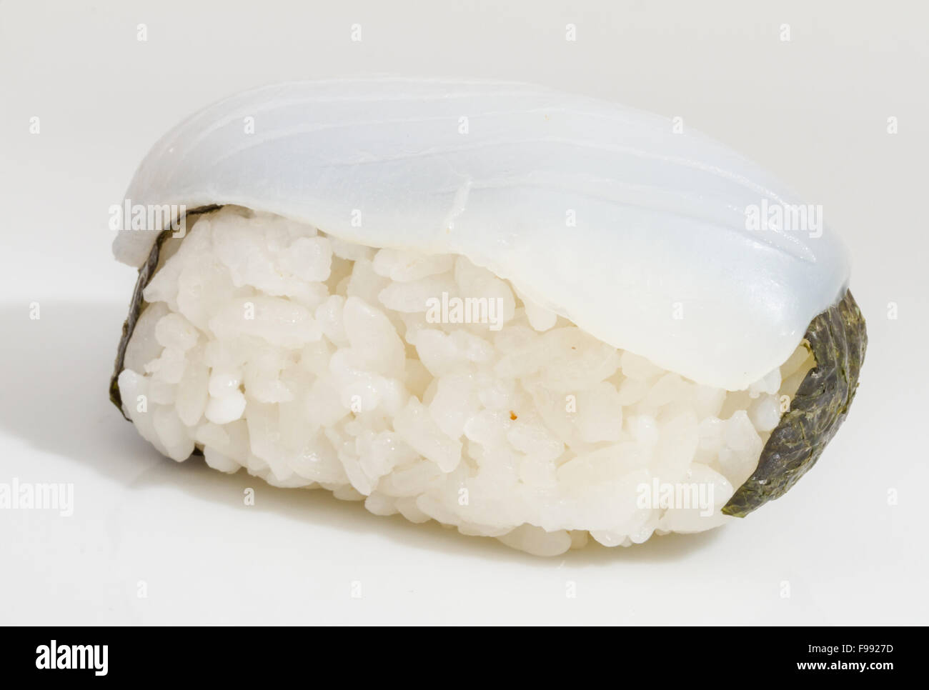 Japanese squid sushi Stock Photo - Alamy