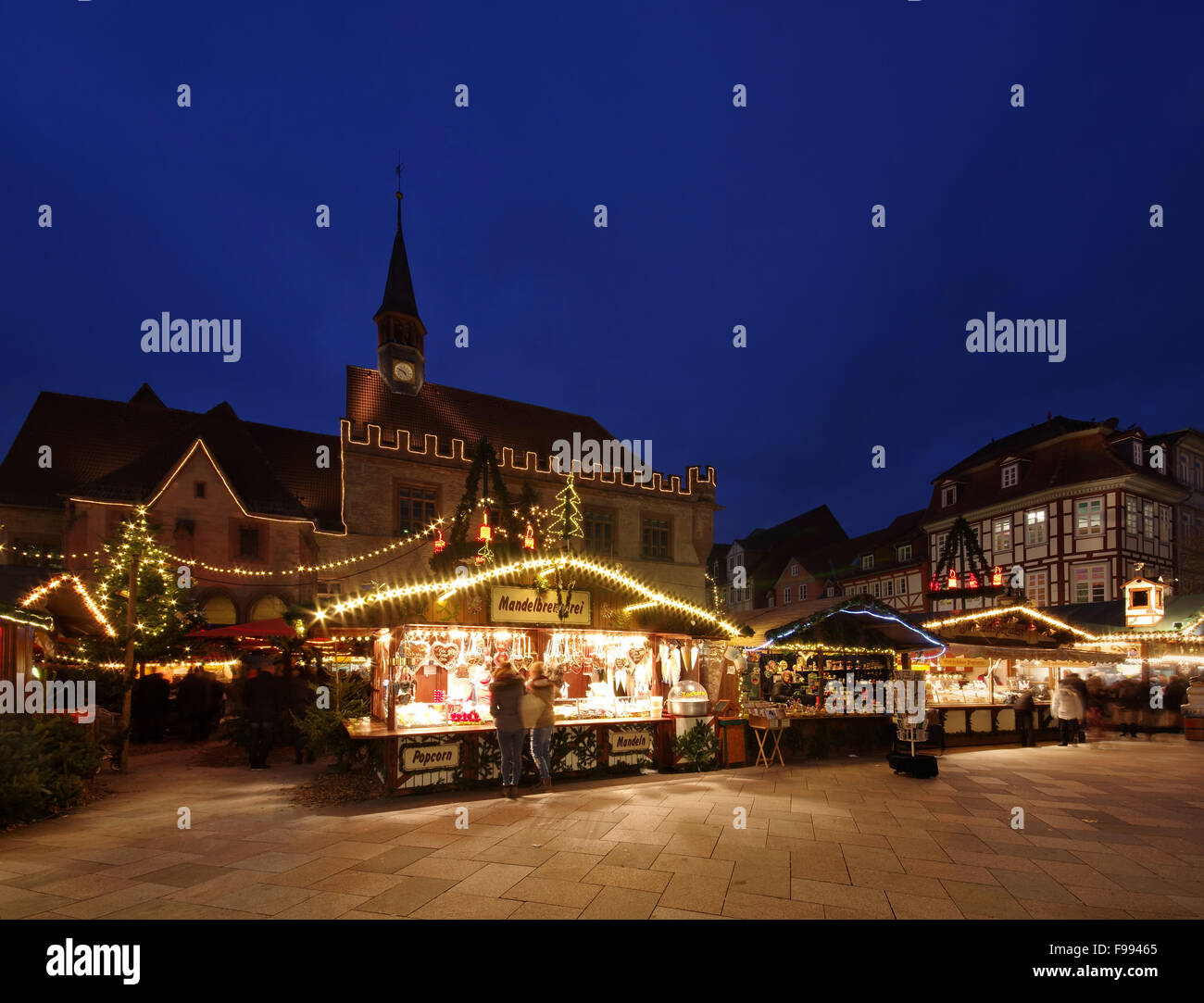 Goettingen Weihnachtsmarkt - Goettingen christmas market 01 Stock Photo