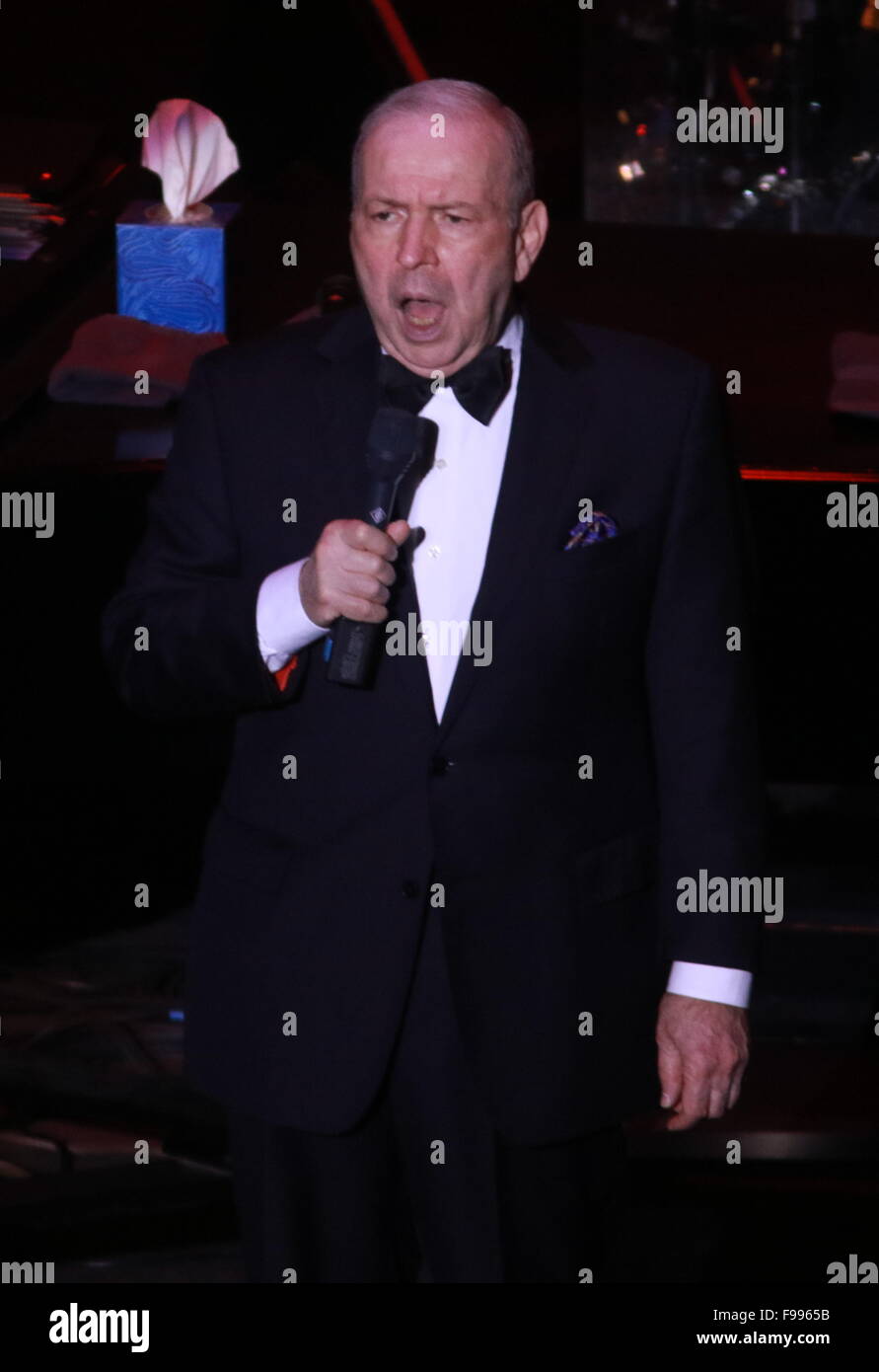 Frank Sinatra, Jr. performing live at Bergen Performing Arts Center in Englewood  Featuring: Frank Sinatra, Jr. Where: Englewood, New Jersey, United States When: 13 Nov 2015 Stock Photo