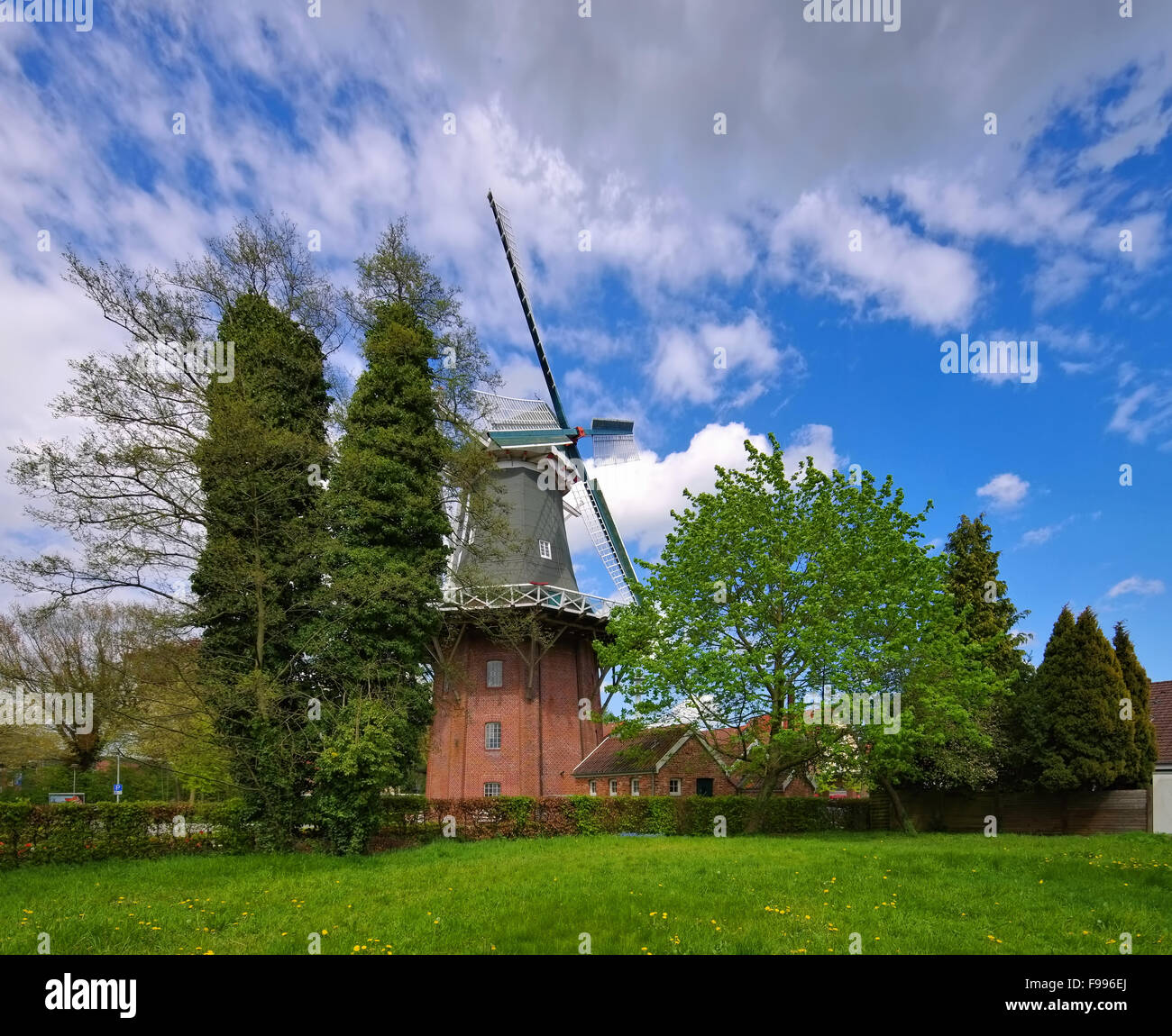 Papenburg Windmuehle - windmill Papenburg 02 Stock Photo