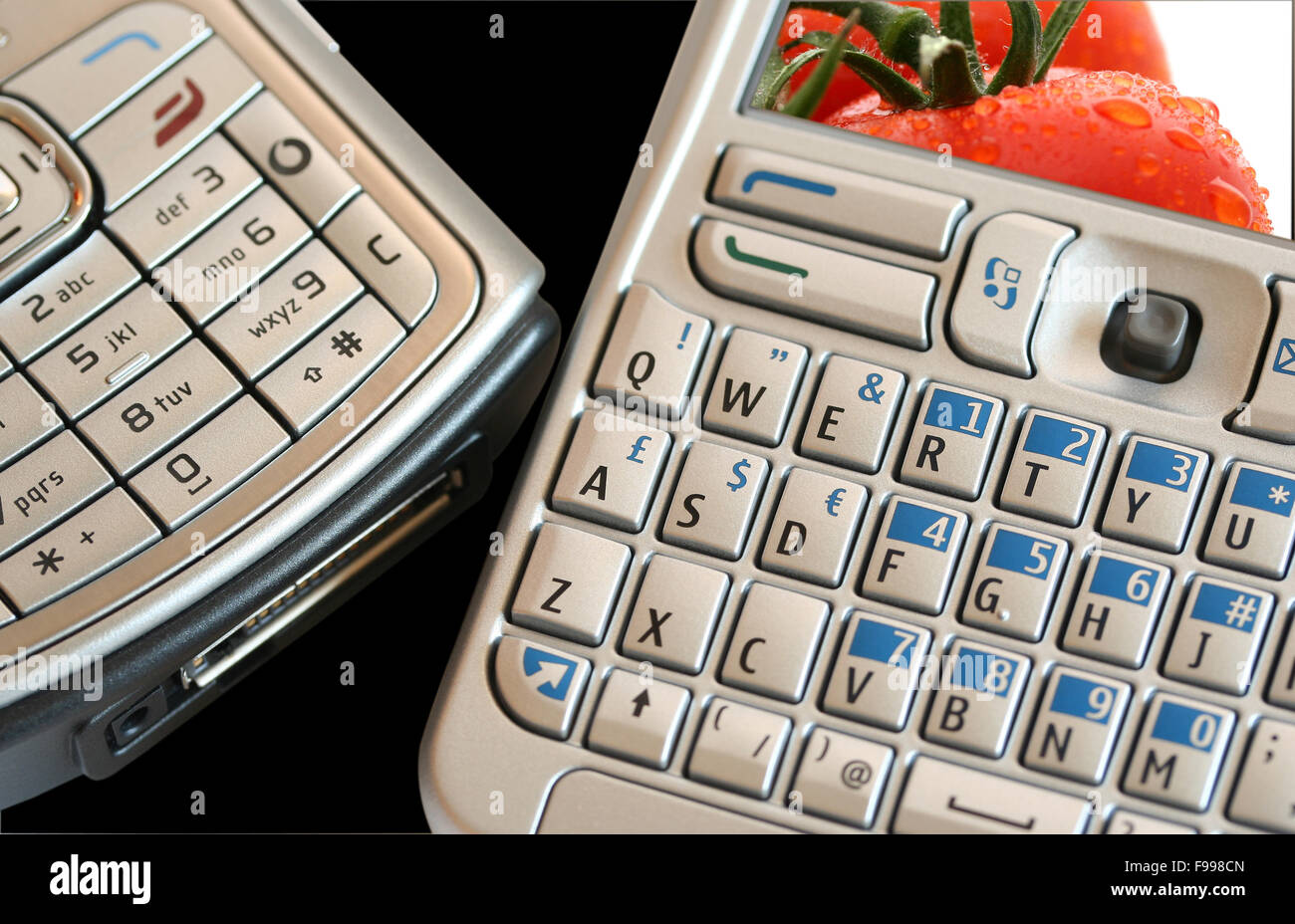 Smart Phones with Keypads Stock Photo