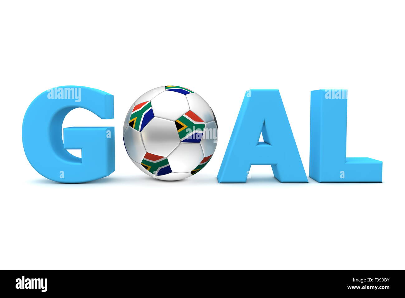Football Goal South Africa Blue Stock Photo Alamy