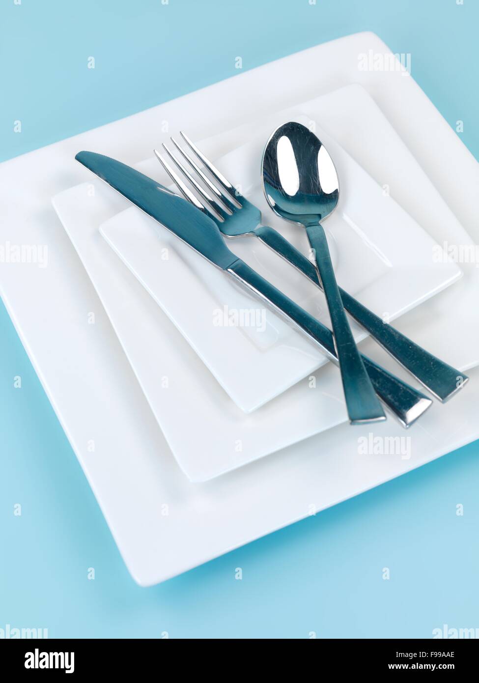 Plates and Cutlery Stock Photo Alamy