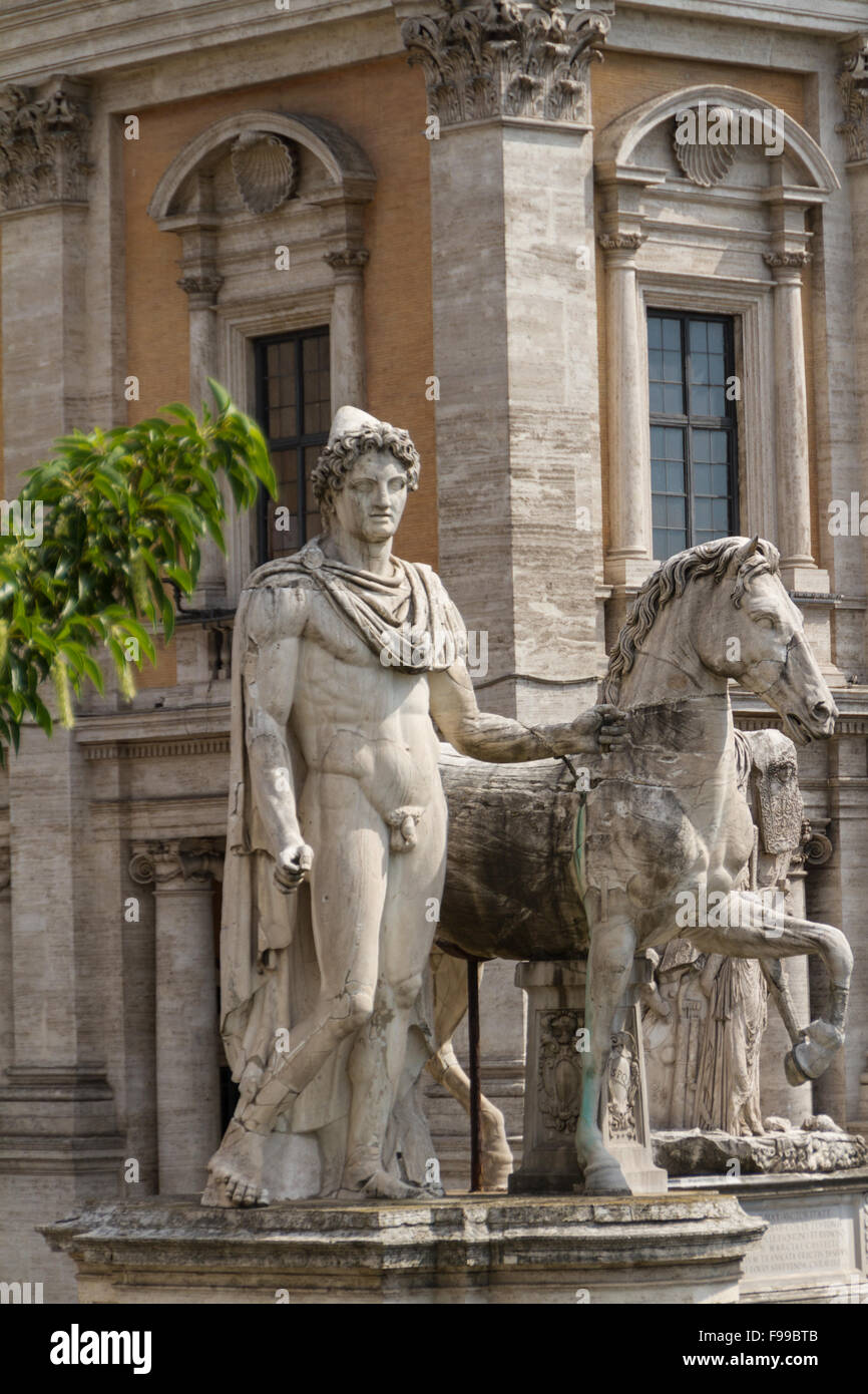 Campidoglio square (Piazza del Campidoglio) in Rome, Italy Stock Photo
