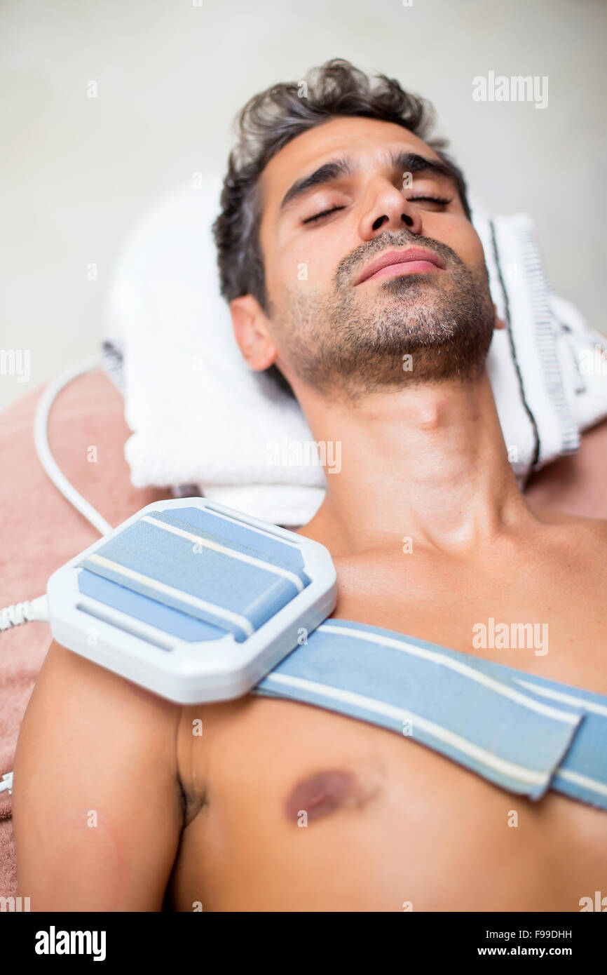 Patient at  physiotherapy Stock Photo