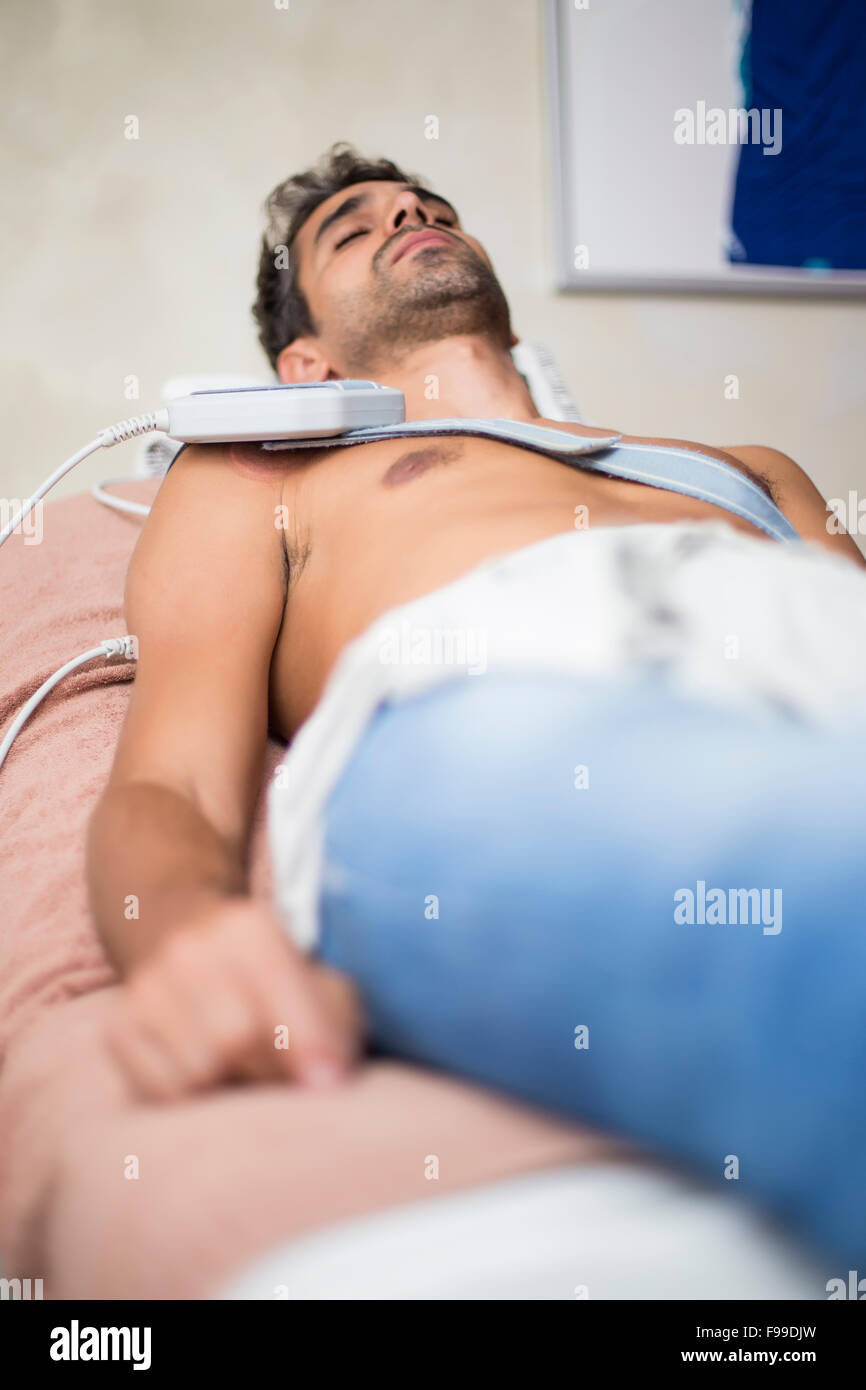 Patient at  physiotherapy Stock Photo