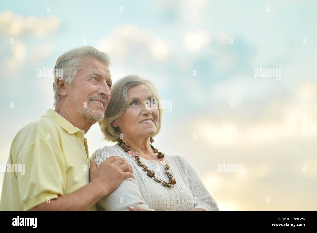 Senior couple in summer park Stock Photo - Alamy