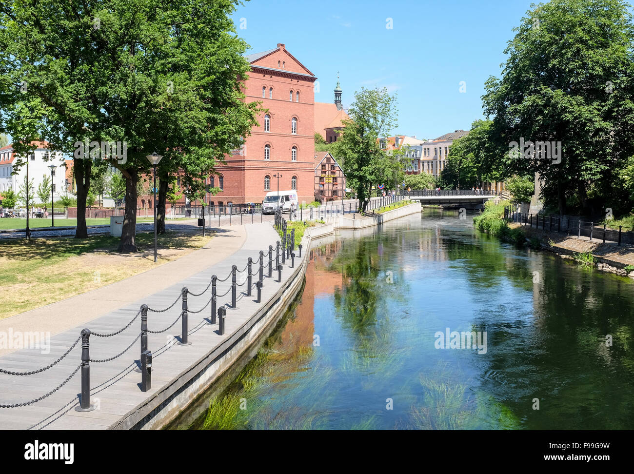 Venice of Bydgoszcz along Brda river waterfront, Bydgoszcz, Poland Stock Photo