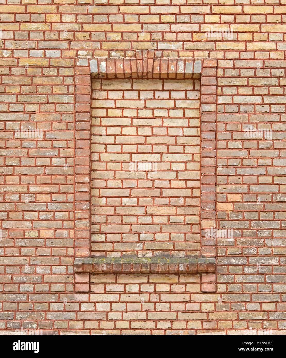 Brick wall with brick window Stock Photo Alamy