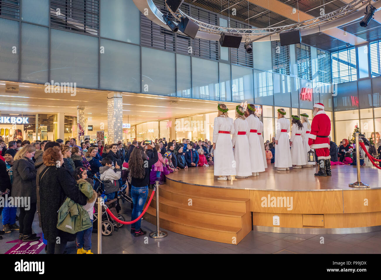 Lucia celebration in Norrkoping, Sweden Stock Photo