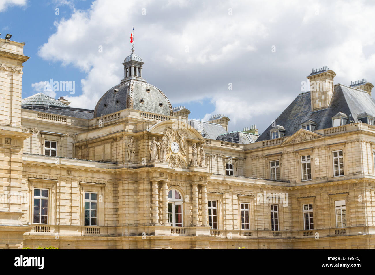 Facade of the Luxembourg Palace (Palais de Luxembourg) in Paris, France ...