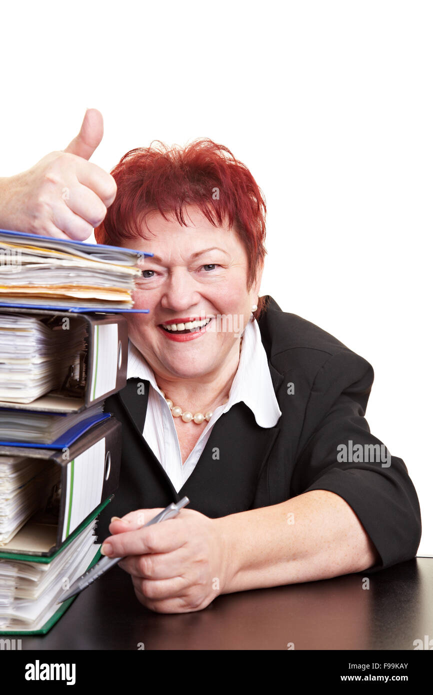 Thumbs up old senior businesswoman hi-res stock photography and images ...