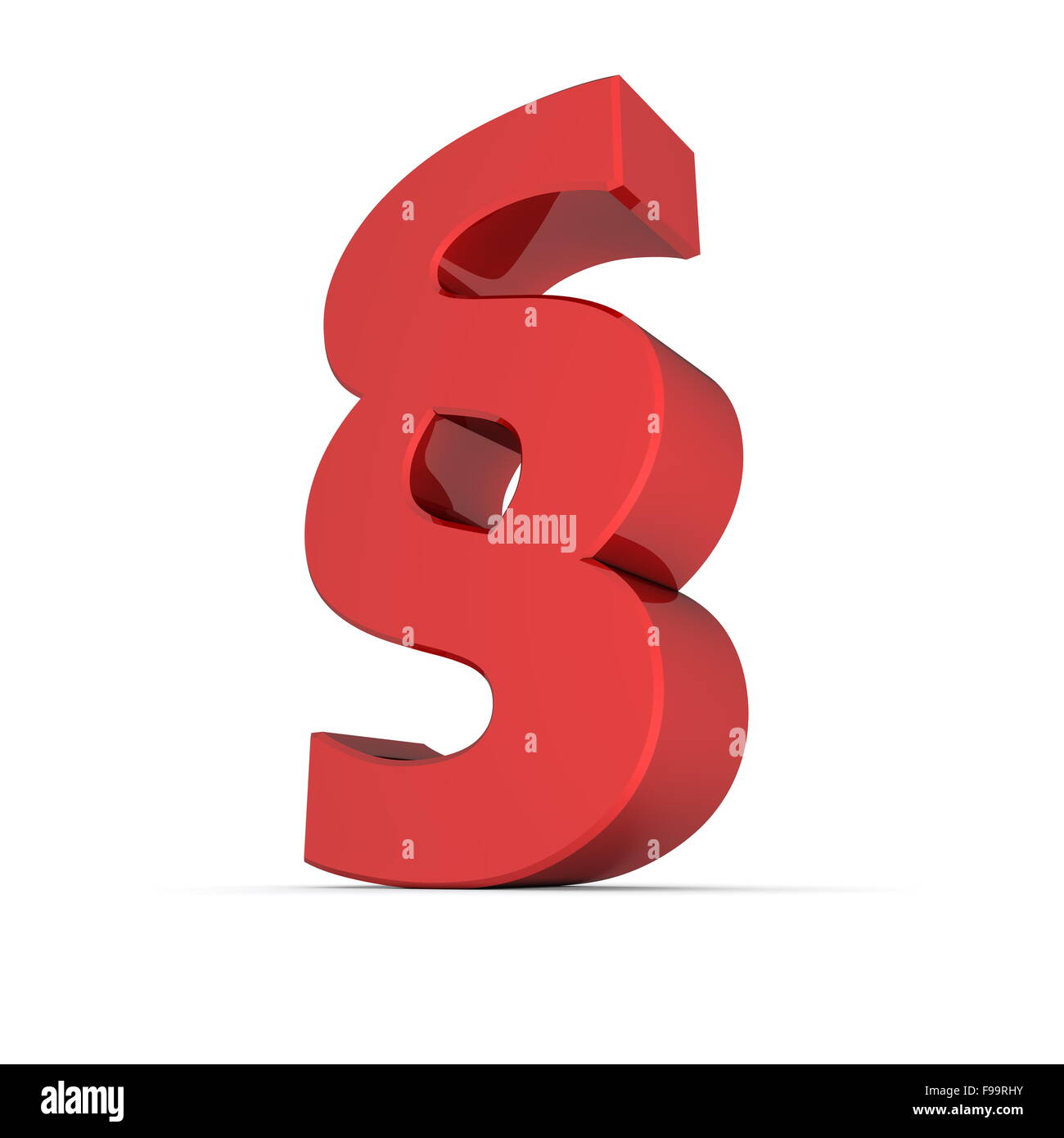 Red Shiny Paragraph Sign Stock Photo