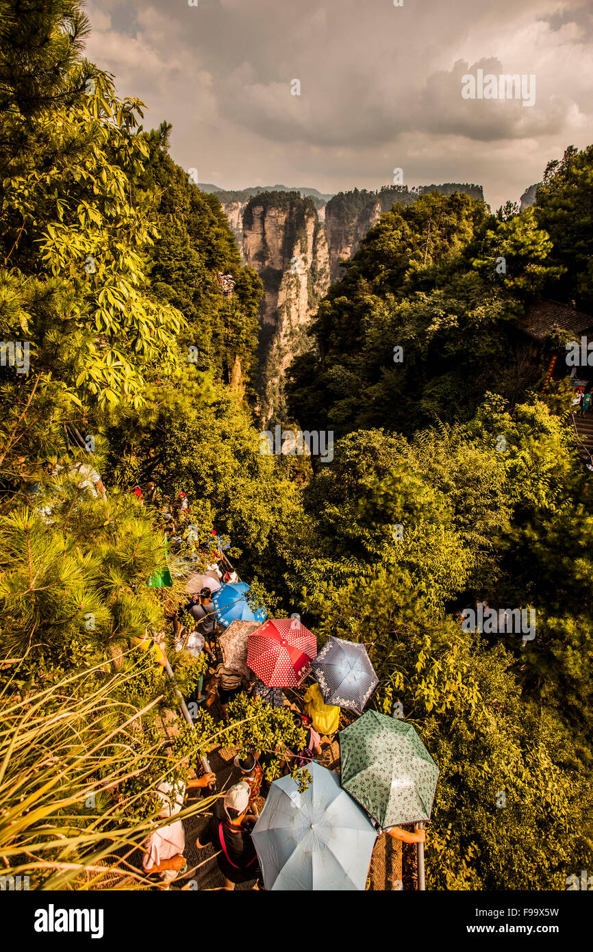 Crowd of Chinese tourists Stock Photo
