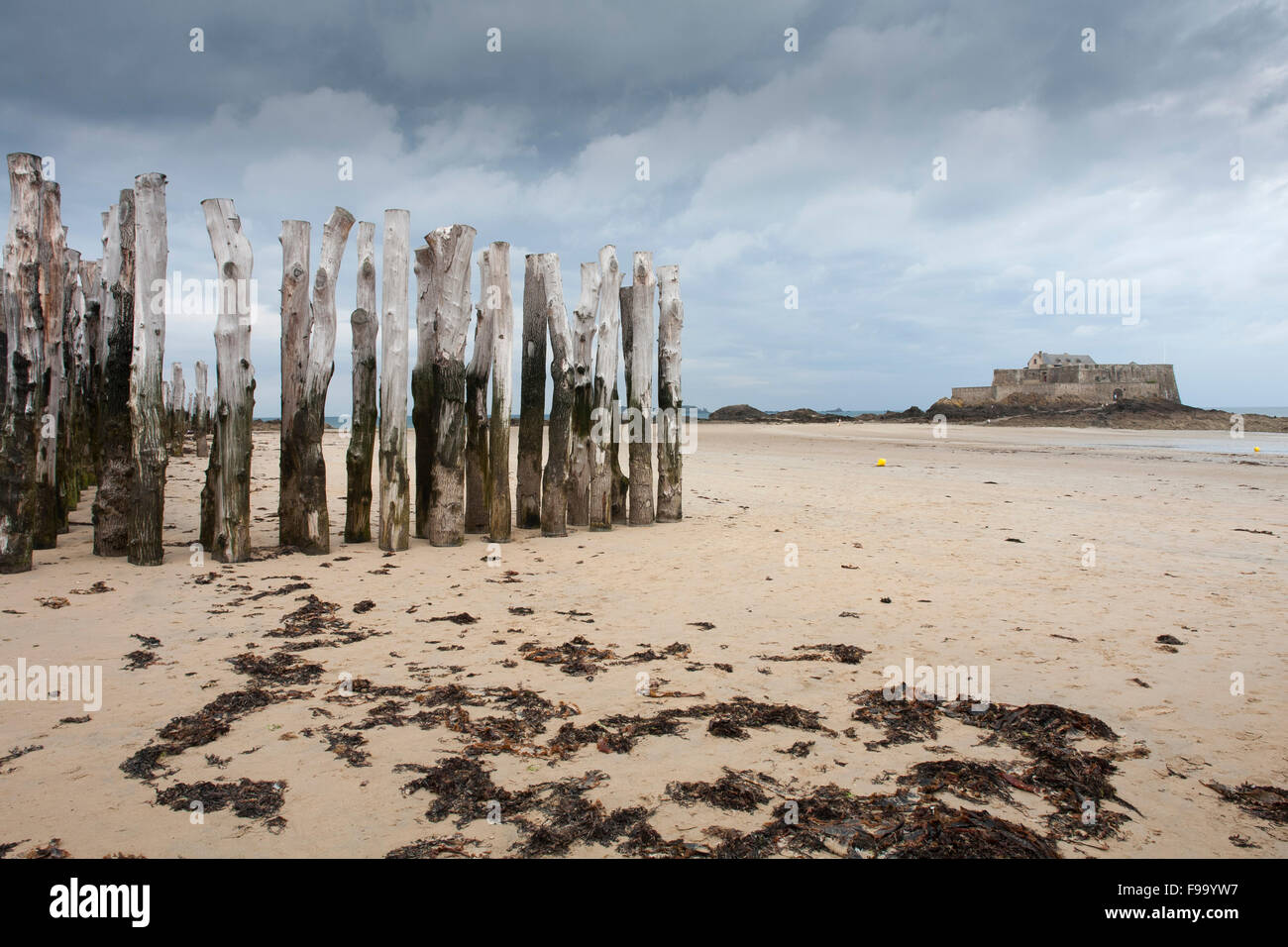 beach saint malo Stock Photo