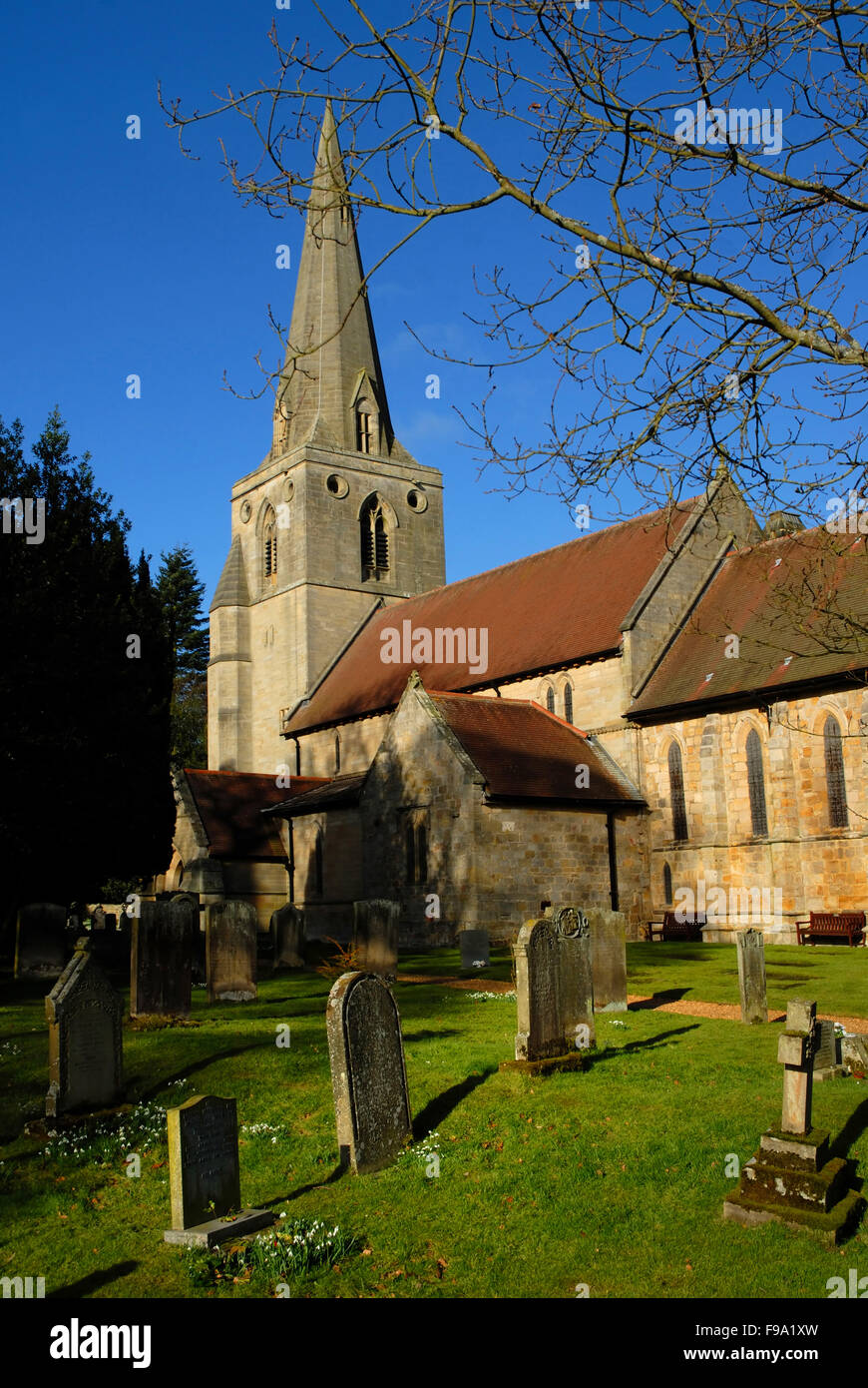 Mitford Church, Northumberland Stock Photo