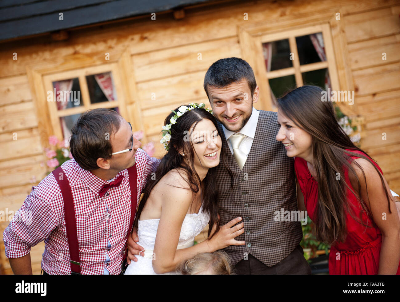 Bride and groom are at the wedding reception Stock Photo - Alamy