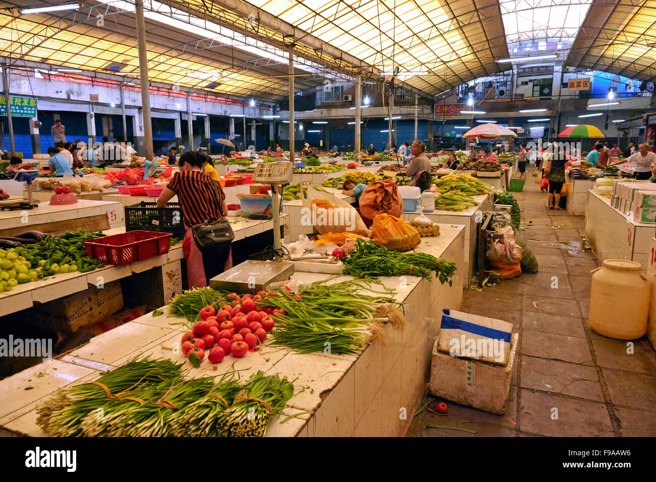 Market in Yangshuo, China Stock Photo