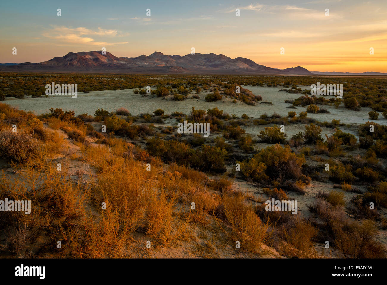 Calico Mountains in Black Rock Desert, Nevada Stock Photo