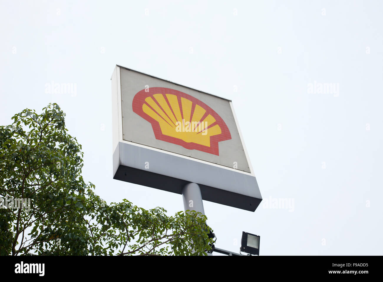 Kuala Lumpur-Malaysia,Nov 14, 2015: Shell signage ,Royal Dutch Shell Oil and Gas Company, the fourth largest asset Stock Photo