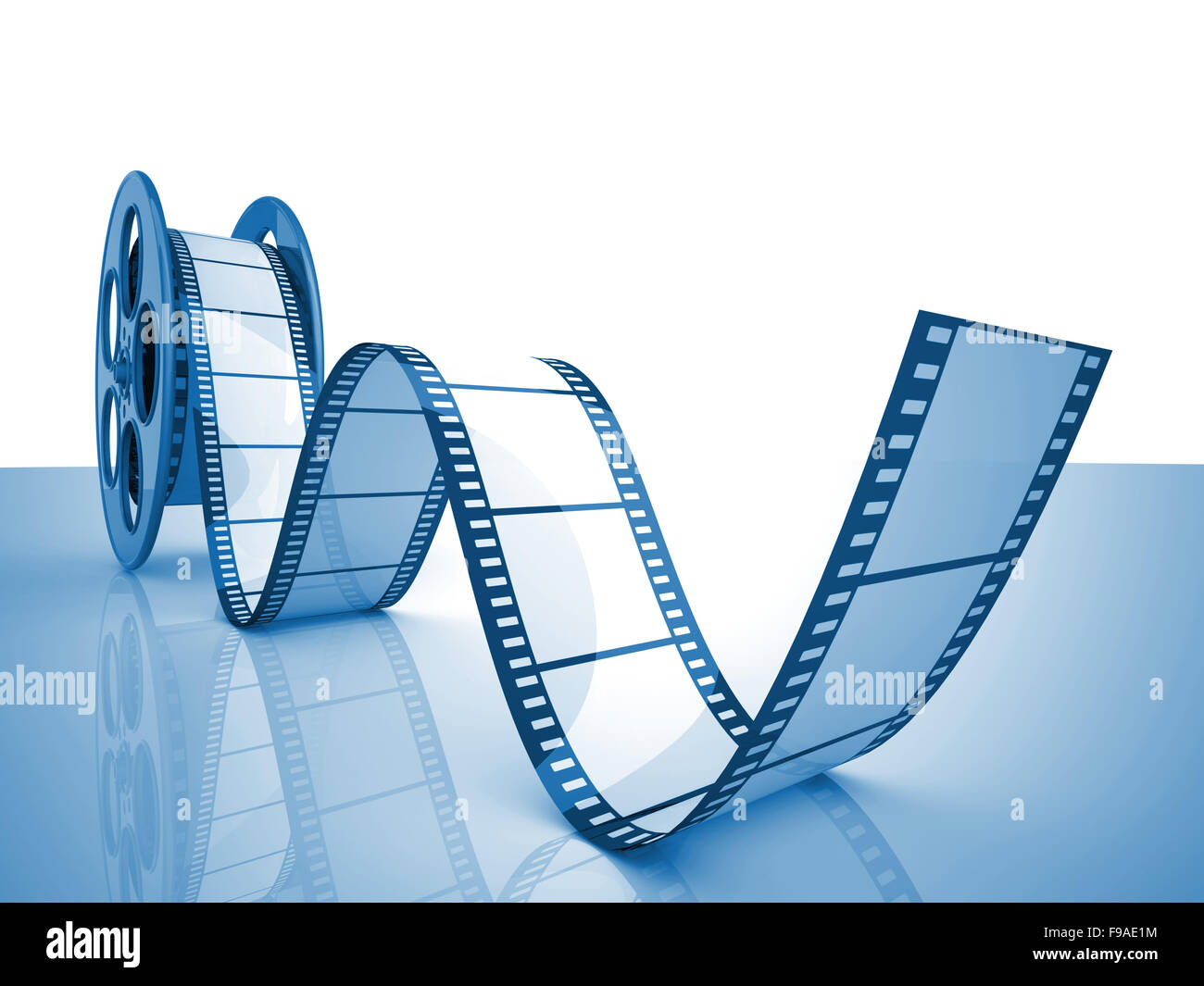 render of classic cinema film roll Stock Photo