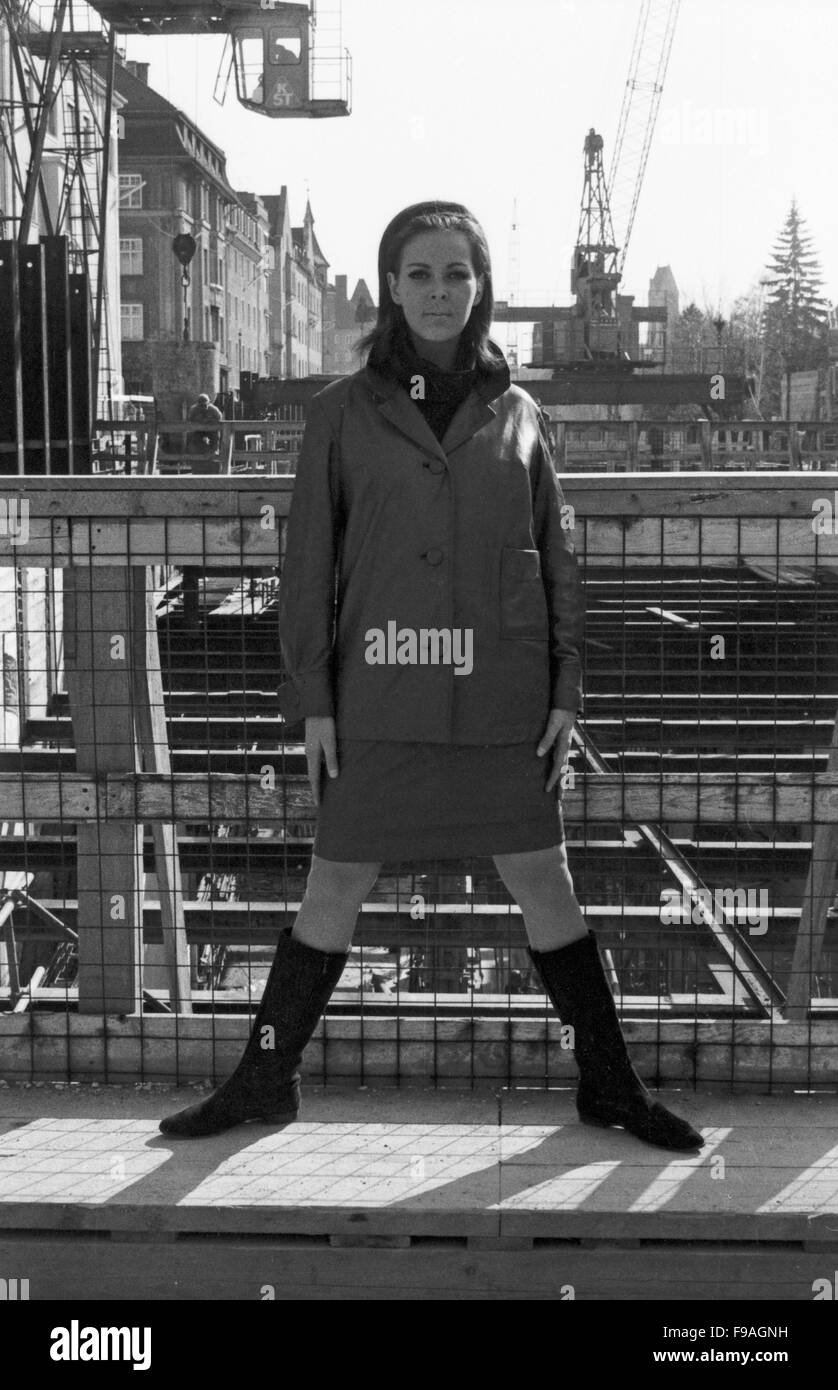 Deutsche Schauspielerin Friedel Frank, Deutschland 1960er Jahre. German actress Friedel Frank, Germany 1960s. 24x36swNeg143 Stock Photo