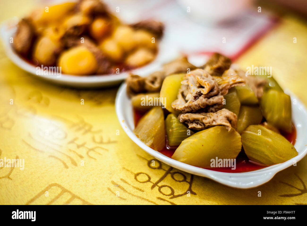 Pig intestines and vegetables Stock Photo Alamy