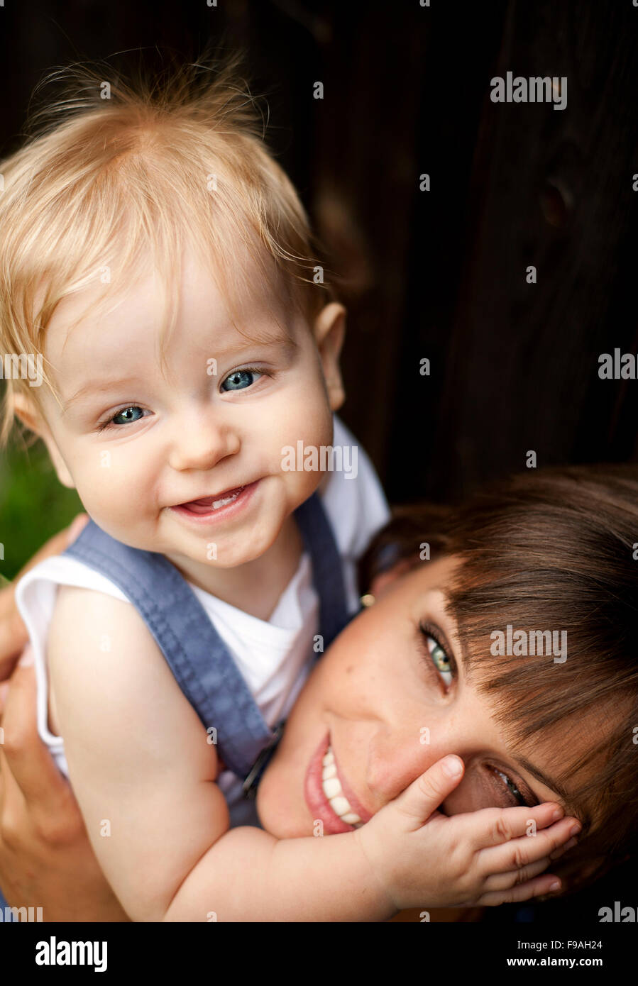 Young family is enjoying a day on the farm Stock Photo - Alamy