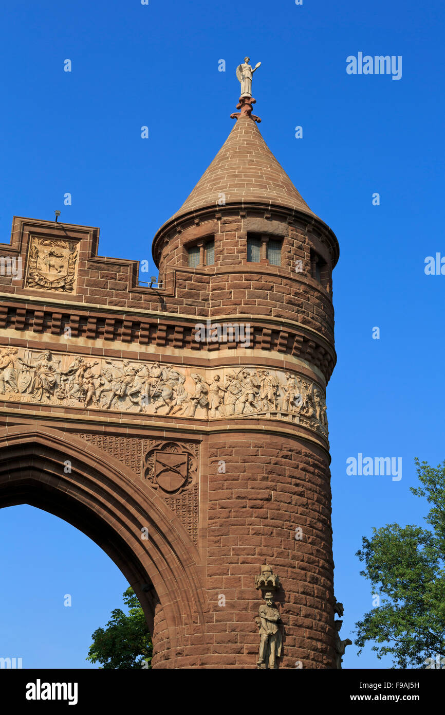 Soldiers & Sailors Memorial Arch, Hartford, Connecticut, USA Stock Photo