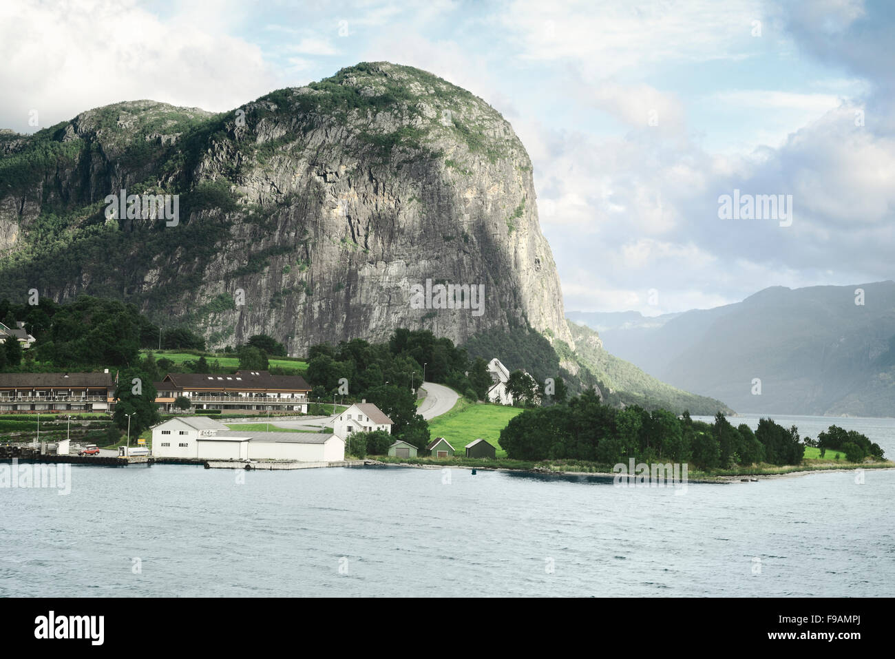 Scenic landscapes of the northern Norwegian fjords Stock Photo