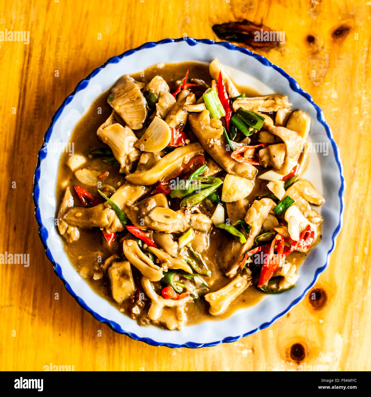 Mushrooms and chicken dish Stock Photo - Alamy